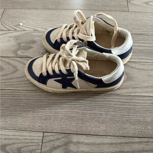 Golden Goose Kids Navy and Cream Star Low-Top Sneakers